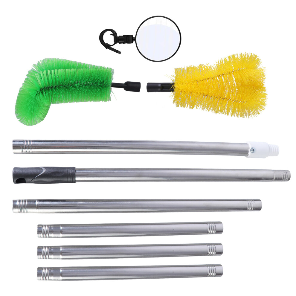Gutter Cleaning Brush Debris Leaves Branches-Green And Yellow 7732000587672