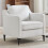 Living And Home Beige White Single Sofa Armchair 1