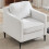 Living And Home Beige White Single Sofa Armchair 2