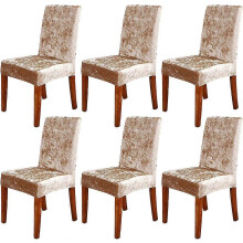 (As show, One size) Chair sets, extendable chair sets, wedding banquets, guest seating, restaurants, fleece available, wine chair sets (6)