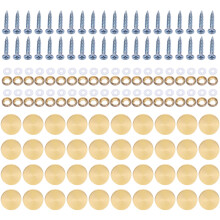 Steel Decorative Screw Caps Mirror Fasteners Decorative-Gold