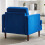 Living And Home Navy Blue Fleece Fabric Single Sofa Armchair 4