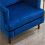 Living And Home Navy Blue Fleece Fabric Single Sofa Armchair 5
