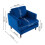 Living And Home Navy Blue Fleece Fabric Single Sofa Armchair 6