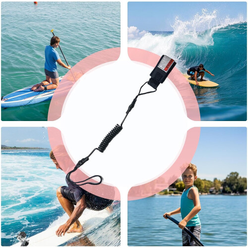 Bodyboard leash, Bodyboard wrist leash, Elastic, Lightweight surfboard replacement strap Black 1
