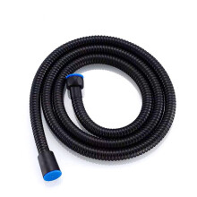 Shower hose bathroom 1.4m stainless steel explosionproof spring tube extension (Color: 1.5M Black Hose)