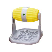Balle interactive pour mangeoires pour animaux de-Jaune