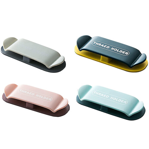 Non-Marking Hook Cable Clips, Desk Organizer, V-Shaped Edge, Strong Adhesive for Clutter-Free Spaces (4pcs)