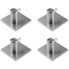 Ganchos para toallas tipo llave, colgadores de pared autoadhesivos de amplia aplicación, fácil instalación para baño, cocina y armario - Paquete