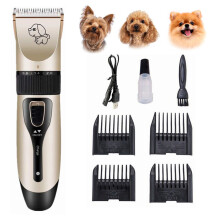 Hundeschermaschine mit Zubehör Schwarz/Gold