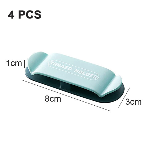 Non-Marking Hook Cable Clips, Desk Organizer, V-Shaped Edge, Strong Adhesive for Clutter-Free Spaces (4pcs) 1
