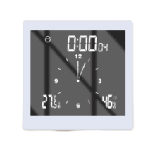 Multifunctional Digital Wall Clock Bathroom White