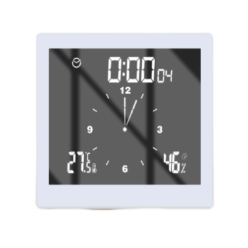 Multifunctional Digital Wall Clock Bathroom White
