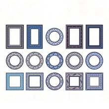 30 Stück Hohl Kraftpapier Retro Scrapbook Sticker für Album DIY Basteln