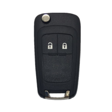 Klappbare Autoschlüsselhülle für Buick/Opel/Chevrolet 2 Tasten Black