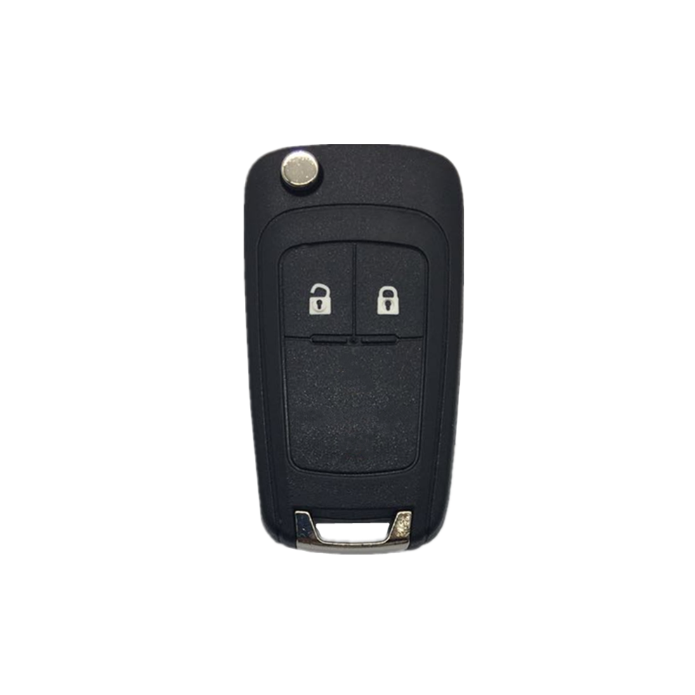 2-Button Folding Car Key Shell For Buick/Opel/Chevrolet Black 7314280440412
