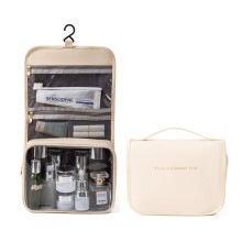 Hängende Kulturtasche, Kosmetiktasche für die Reise Beige