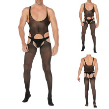 Men's transparent lace, sexy, formfitting, sleeveless tank , red, black.