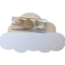 Perfil simples e adorável, prateleiras decorativas em formato de nuvem flutuante para um toque moderno e prateleiras de madeira pintadas com tinta