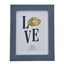 Classic Wall Hanging Picture Frame Rustic Blue Solid Wood Poster Frame With High Definition Plexiglass Cover Wall Mounting Hardware Included