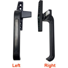 Ergonomic Aluminum Alloy Locking Handles, Square Black Pull Handles Suitable for Aluminum Alloy Windows and Doors
