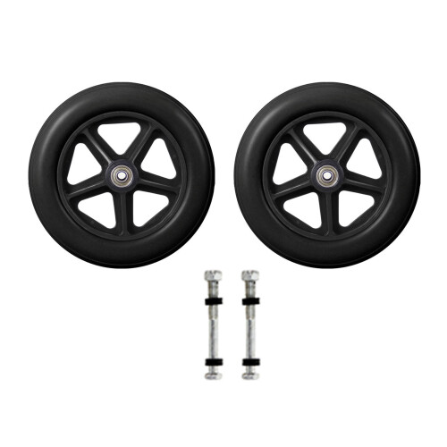 2-teiliges Universal-Vorderrad mit-8 Zoll Schwarz