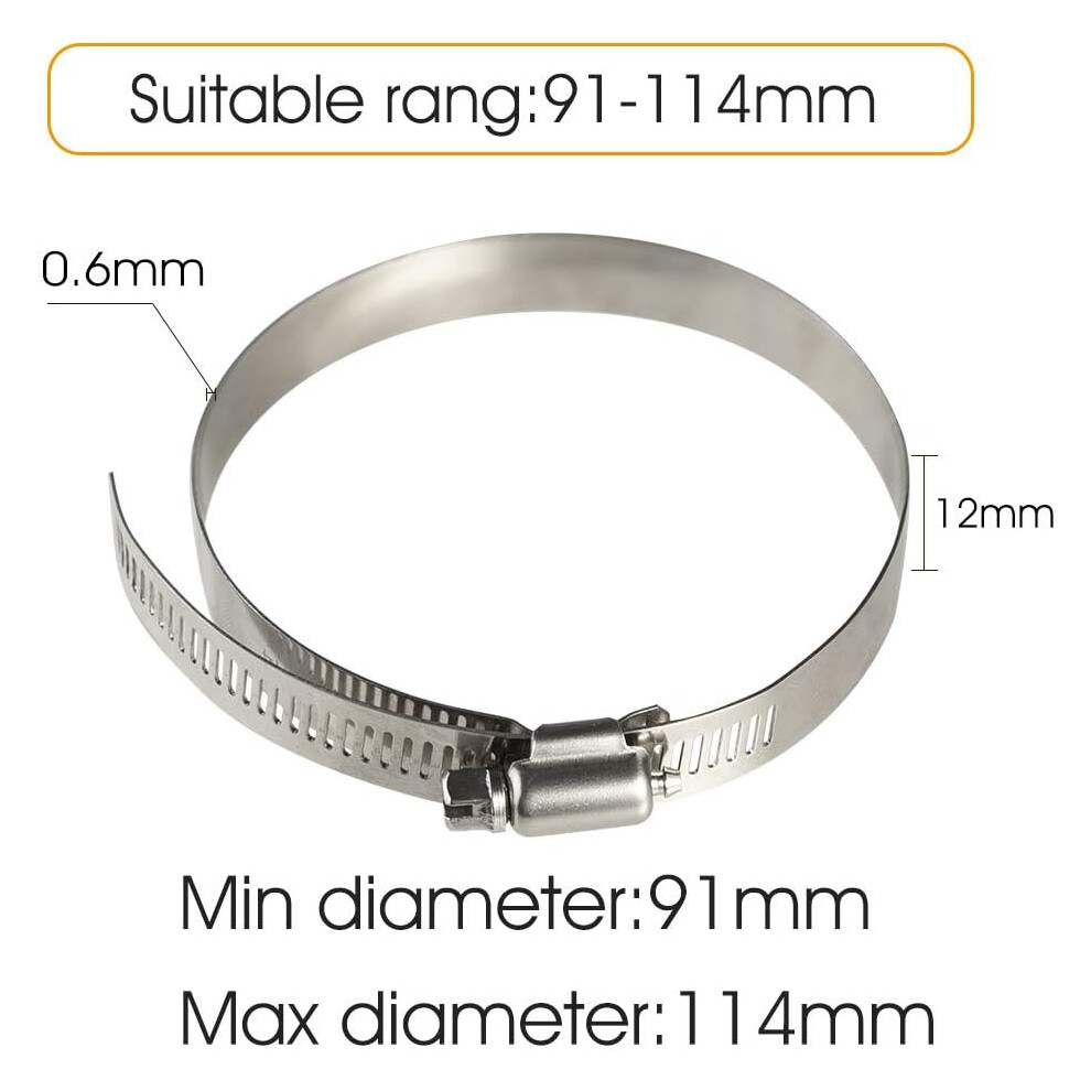 Hose Clamp For Plumbing Applications, Adjustable Handle Stainless Steel Worm Gear Drive Hose Clamps With Rust-Proof Corrosion-Resistant Design, Easy 9128293488693