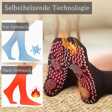 Revolutionäre selbstheizende Socken, Fußwärmersocken mit Turmalin-Design, atmungsaktive Magnetsocken, bequeme Heizsocken mit
