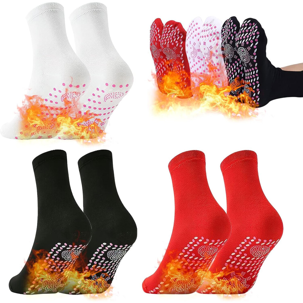Comfortable Foot Reflexology Socks, Promote Blood Circulation Self Heating Socks Breathable Magnetic Socks Comfy Heated Socks for Outdoor Winter