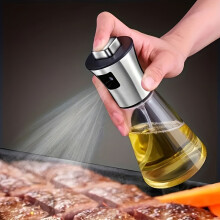 170 ml Edelstahl-Glas-Olivenöl-Sprüher, undichter, PVC-freier Besprühspender zum Kochen, Grillen, Salat und Küchengebrauch