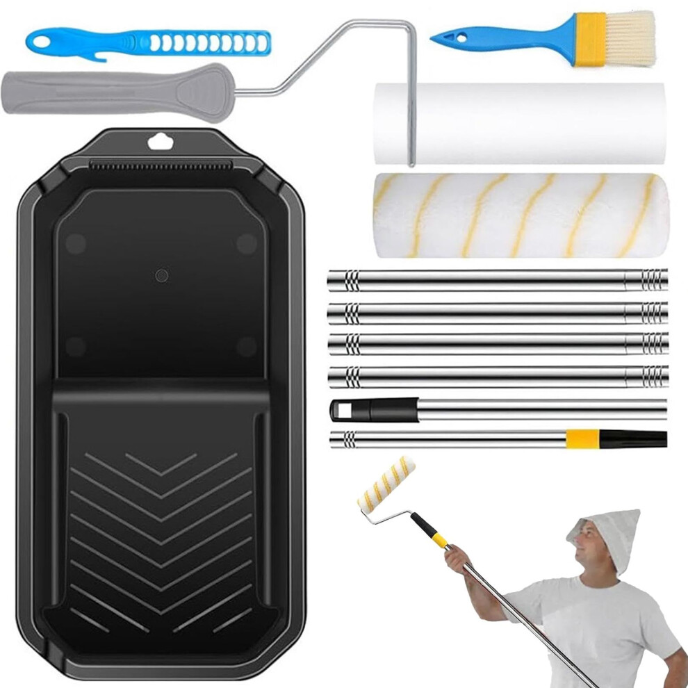 Paint Rollers, Roller Set, Painting Set Brushes Paint Roller With Roller Stand And Tray, 9Inch Rollers, Wall Paint Roller For Painting House Walls. 9382693614001