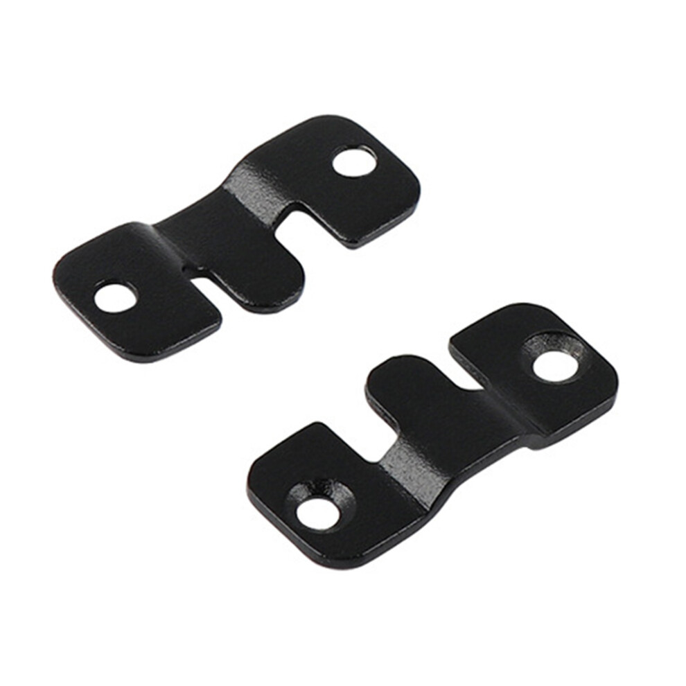 2 Pieces Flush Mount Bracket Interlocking Furniture-Black S 7732000596278