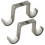 2pcs/set Double Curtain Rod Brackets Window Hardware-champagne 1