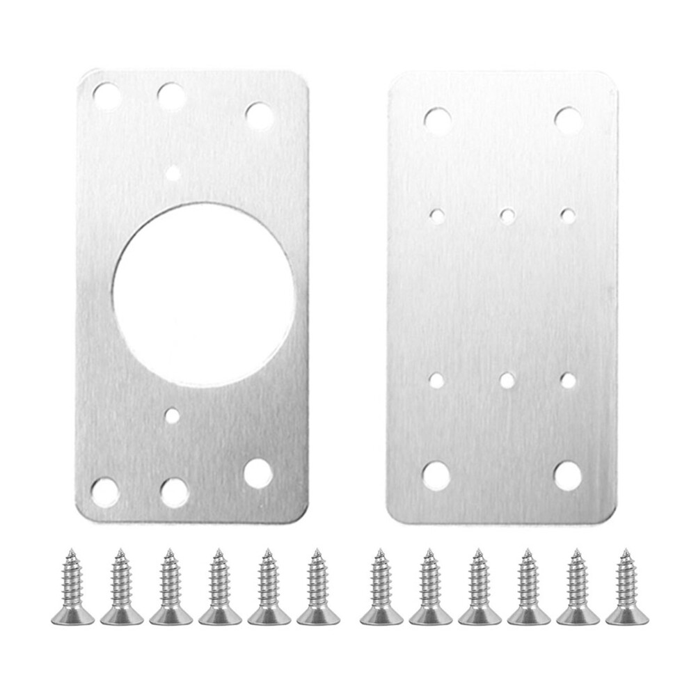 Durable Cupboard Door Hinge Repair Plate Flat Fixing Brace For 7732000595592
