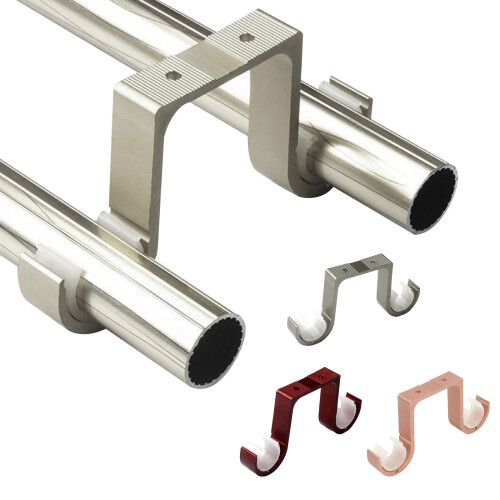 Ceiling-Mount Curtain Holders Brackets Curtain Rod-champagne 2