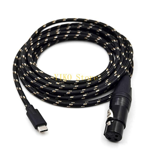 K32C USB C Αρσενικό σε 3Pin Θηλυκό Καλώδιο μικροφώνου σύνδεσης για τηλέφωνα Tablet