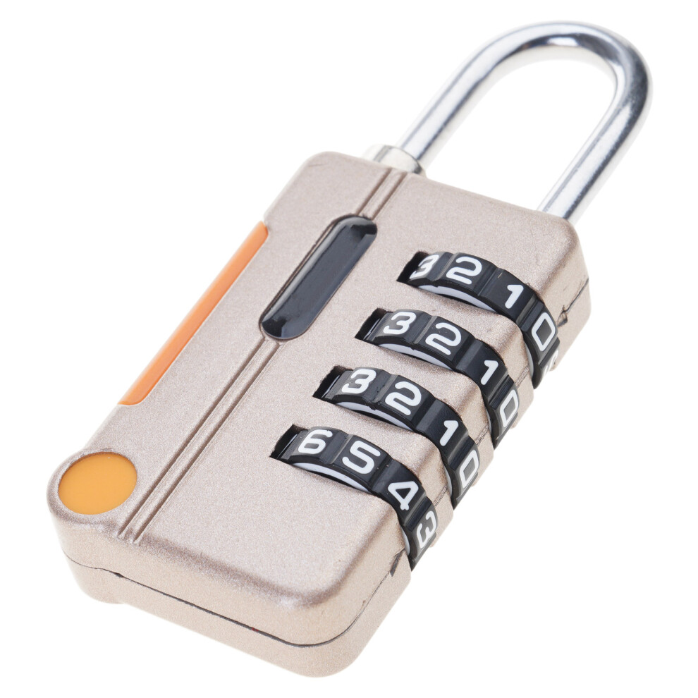 Keyless Shackle Lock 4 Digit Combination Padlock For-Yellow 7732000593369