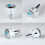 Universal Dual Flush Toilet Water Tanks Button Round Shape Push 5