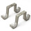 2pcs/set Double Curtain Rod Brackets Window Hardware-champagne 7