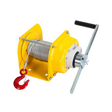 Schleppwinden, Robust portable manual winch, wire rope hand hoist trailer winch (Yellow, 1t) 1t Yellow