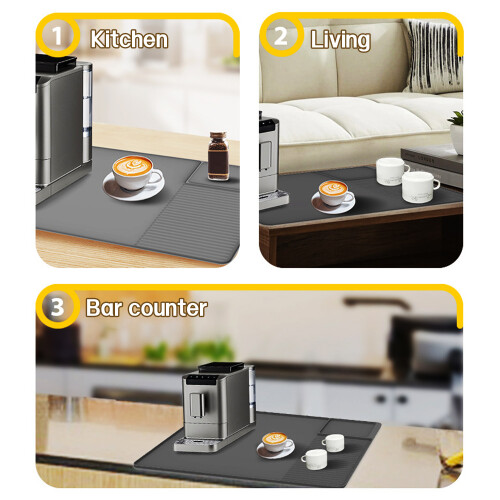 Silikonmatte für Kaffeemaschine Black 2