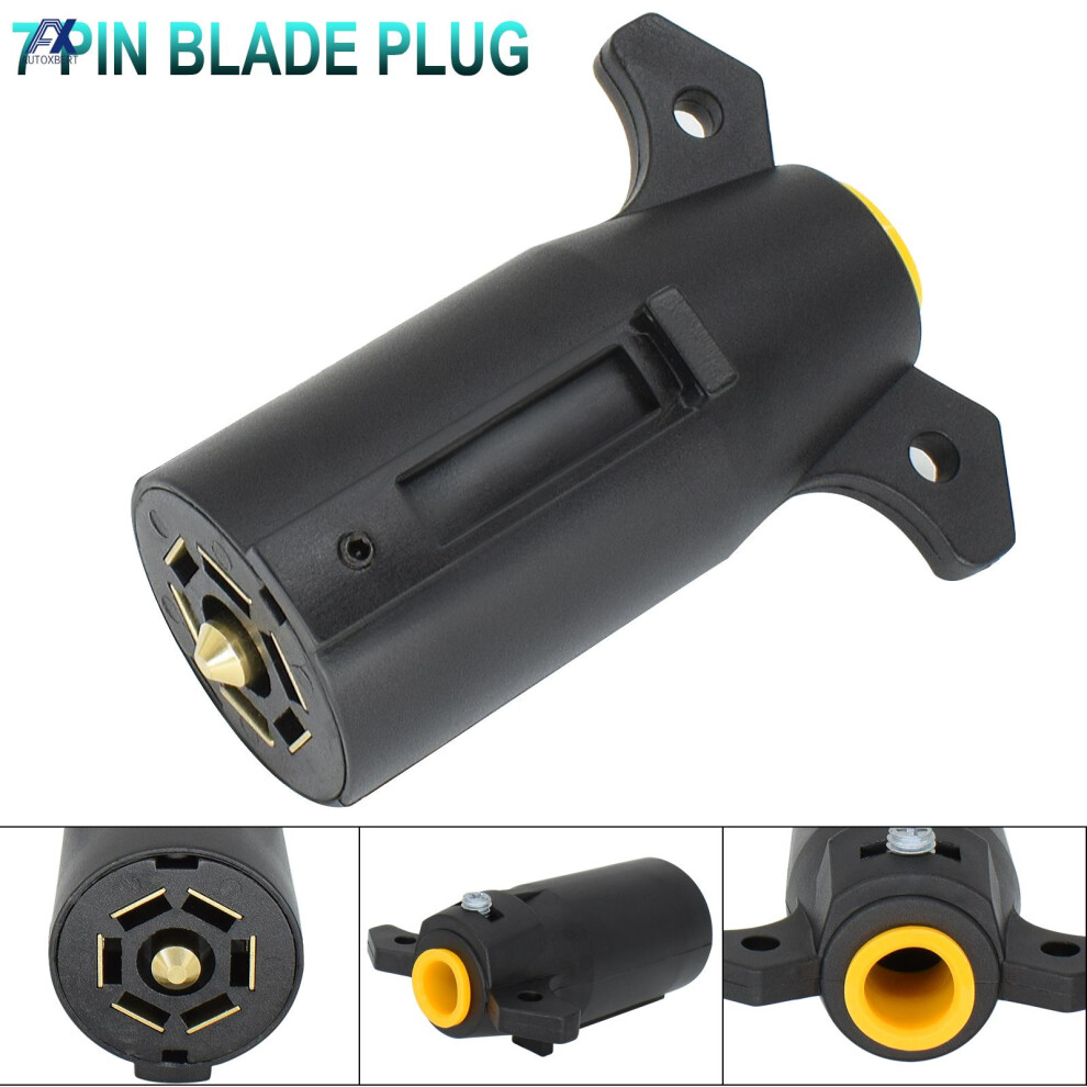 7 Way Trailer End Round Rv Style Plug Connector Blade Pin Socket American Wiring Adapter Caravan Tow Accessories 12V Light 6935161456097