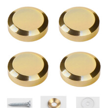 Brass Screw with Caps Mirror Screw Wall Art Decors-Gold 12mm