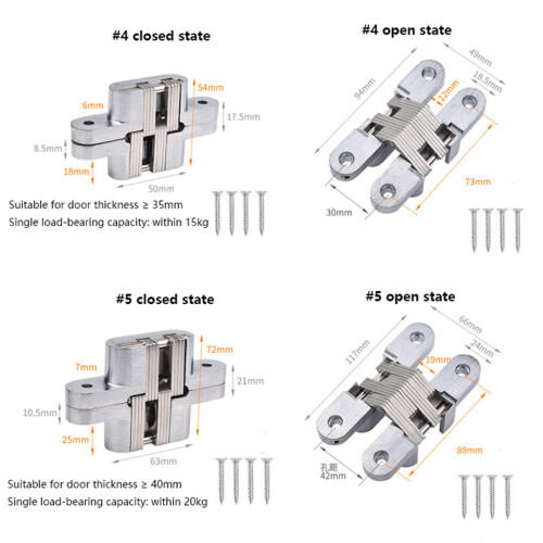 Concealed for Cross Hinges Cabinet Door Foldable Hinge-Number 7 1