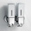 Distributeur de savon simple et Double,-Double bouteille noire 4