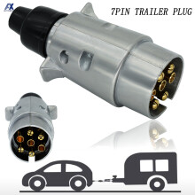 Langlebiger 7-poliger Anhänger Automobil Aluminium-Legierungsstecker 12V Lkw-Schleppelektrik Stecker Verdrahtungsstecker EU-Stecker
