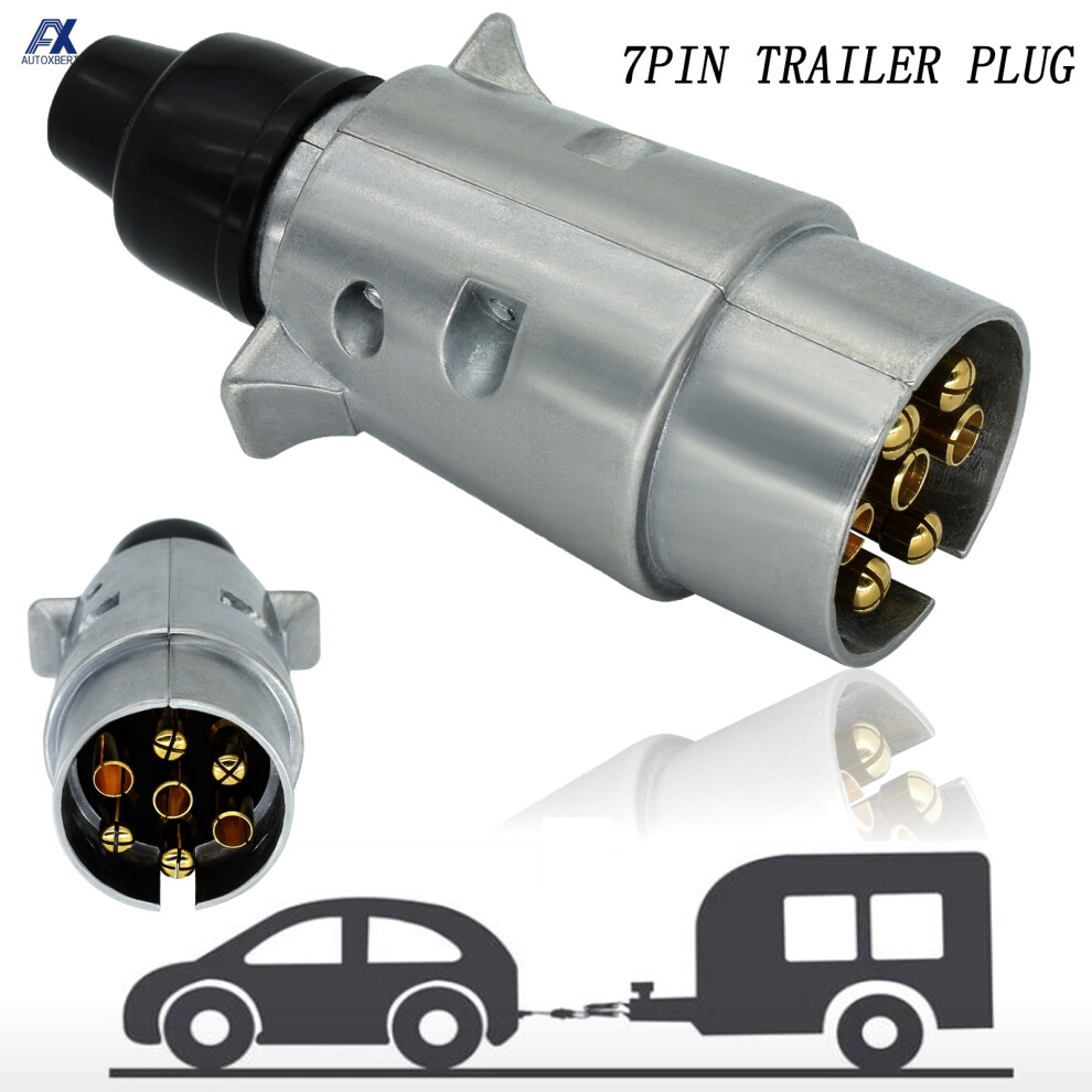 Durable 7 Pin Trailer Automobile Aluminium Alloy Plugs 12V Truck Tow Towing Electrics Connector Wiring Connector Adapter Eu Plug 6935161454093