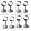 2Pcs Home Hanging Rail Rod Support Socket Closet Pole-25 3