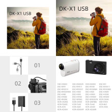 652F USB-zu-Dummy-Akku für ZV1 AS100V DSC-WX500 RX100M5 Kameras Extended Outdoor Photography