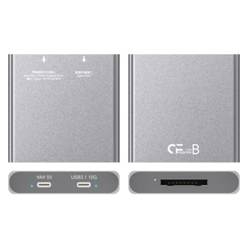CFexpress Kartenleser USB C 10Gbps CFexpress Typ B Kartenleser mit USB 3.1 Gen2 Übertragungsgeschwindigkeit mit USB C/USB-Kabel